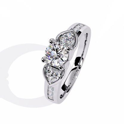 lab grown diamond | moissanite Jewellery Meraki Dual Heart Lab Grown Diamond OR Moissanite Ring by Rabbito Jewels