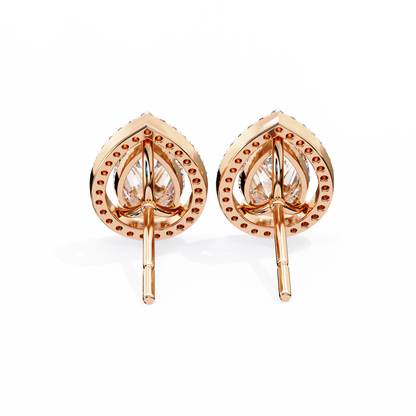 lab grown diamond | moissanite Jewellery Heavens Whisper Lab Grown & Moissanite Pear Stud Earrings by Rabbito Jewels