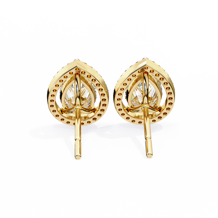 lab grown diamond | moissanite Jewellery Heavens Whisper Lab Grown & Moissanite Pear Stud Earrings by Rabbito Jewels