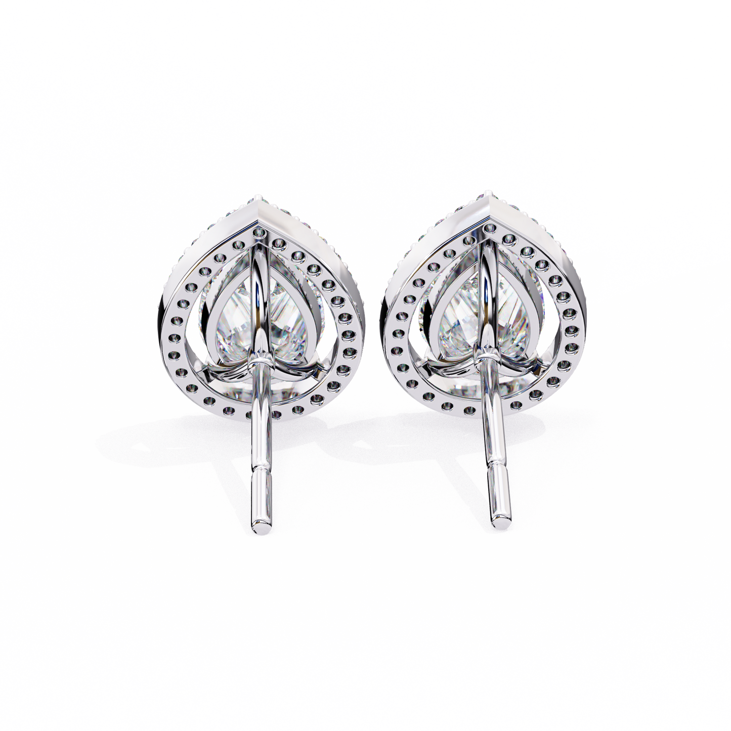lab grown diamond | moissanite Jewellery Heavens Whisper Lab Grown & Moissanite Pear Stud Earrings by Rabbito Jewels