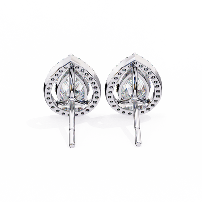 lab grown diamond | moissanite Jewellery Heavens Whisper Lab Grown & Moissanite Pear Stud Earrings by Rabbito Jewels