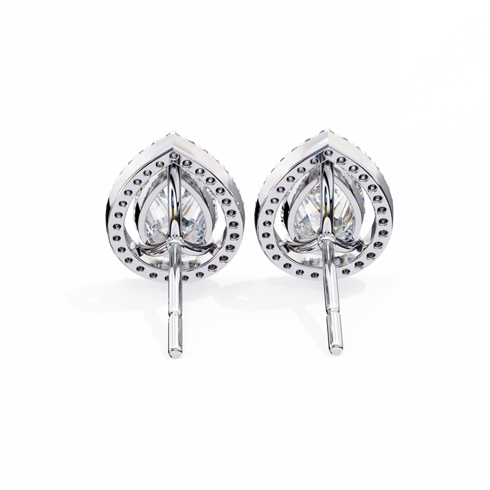 lab grown diamond | moissanite Jewellery Heavens Whisper Lab Grown & Moissanite Pear Stud Earrings by Rabbito Jewels