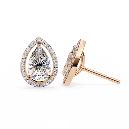 lab grown diamond | moissanite Jewellery Heavens Whisper Lab Grown & Moissanite Pear Stud Earrings by Rabbito Jewels