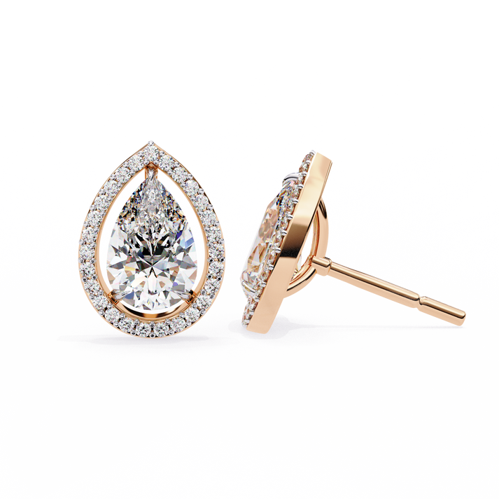 lab grown diamond | moissanite Jewellery Heavens Whisper Lab Grown & Moissanite Pear Stud Earrings by Rabbito Jewels
