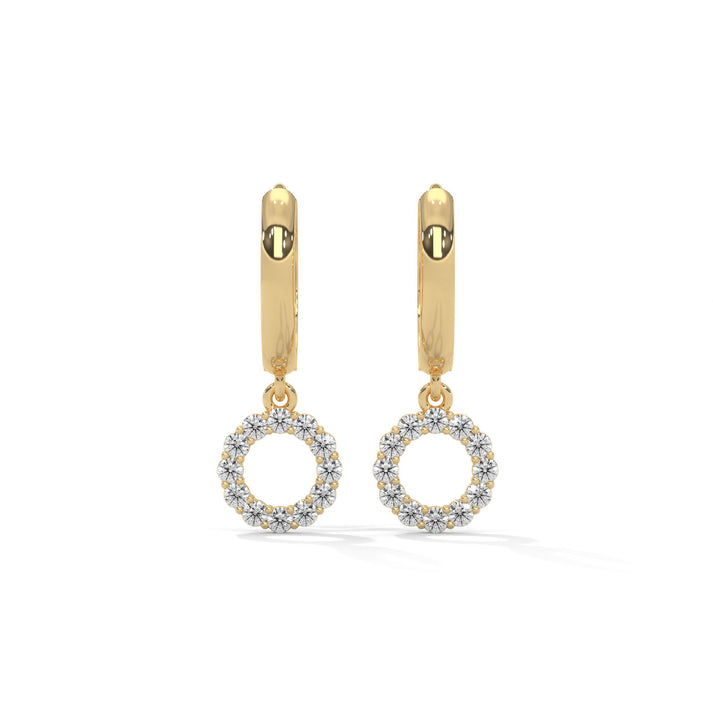 lab grown diamond | moissanite Jewellery Medraut O Lab Grown Diamond OR Moissanite Earrings Yellow Gold 18K by Rabbito Jewels