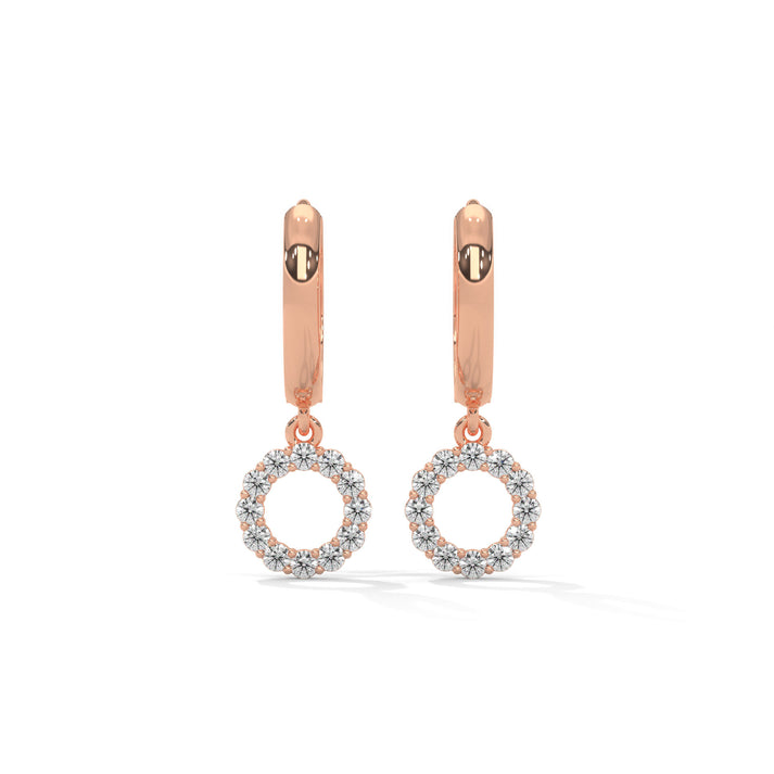 lab grown diamond | moissanite Jewellery Medraut O Lab Grown Diamond OR Moissanite Earrings Rose Gold 14K by Rabbito Jewels