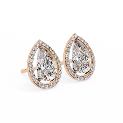 lab grown diamond | moissanite Jewellery Heavens Whisper Lab Grown & Moissanite Pear Stud Earrings by Rabbito Jewels