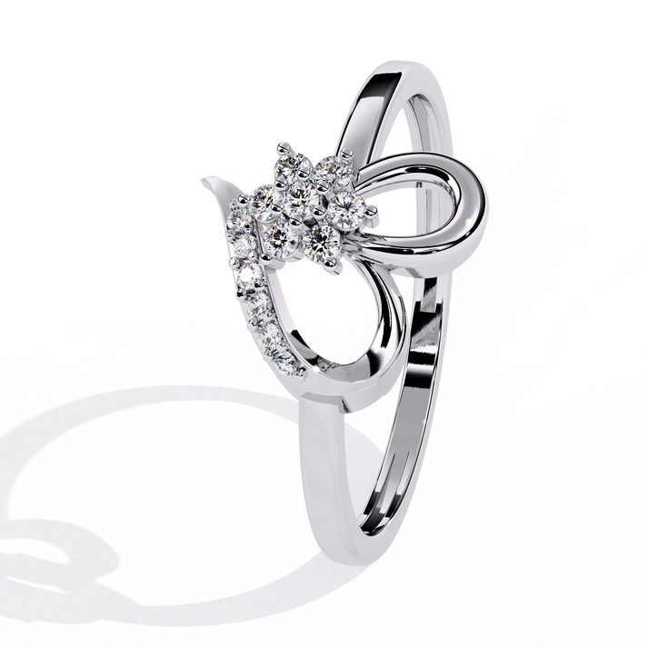 lab grown diamond | moissanite Jewellery Heart Of Elegance Lab Grown Diamond OR Moissanite Ring White Gold 14K by Rabbito Jewels