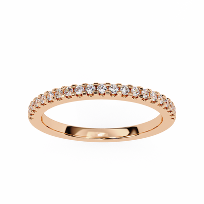 Small Diamond Half Tennis Ring lab grown diamond and moissanite diamond by Rabbito Jewels