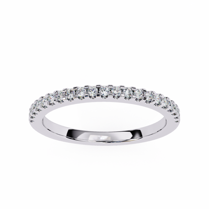 Small Diamond Half Tennis Ring lab grown diamond and moissanite diamond by Rabbito Jewels