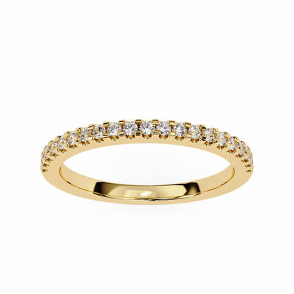Small Diamond Half Tennis Ring lab grown diamond and moissanite diamond by Rabbito Jewels