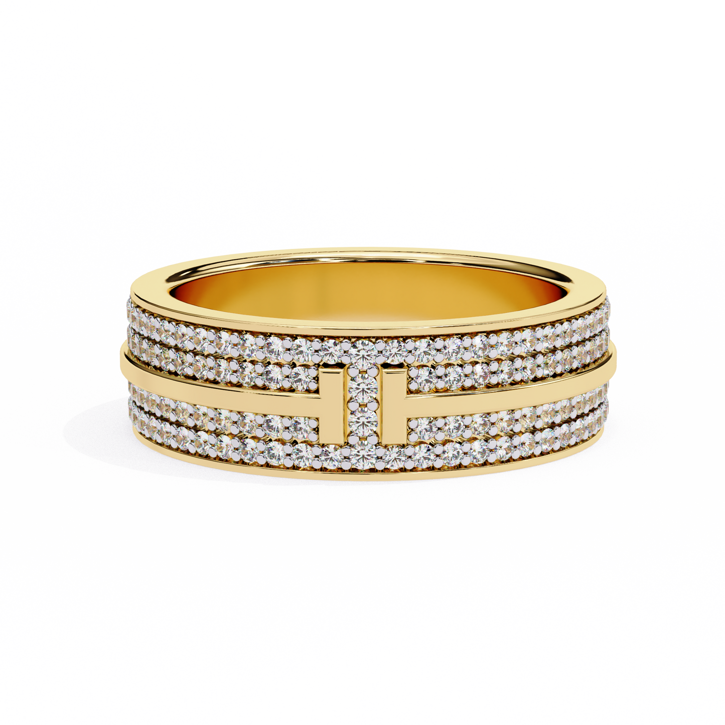 lab grown diamond | moissanite Jewellery Titanic Tiffany Lab Grown Diamond OR Moissanite Ring Yellow Gold 14K by Rabbito Jewels