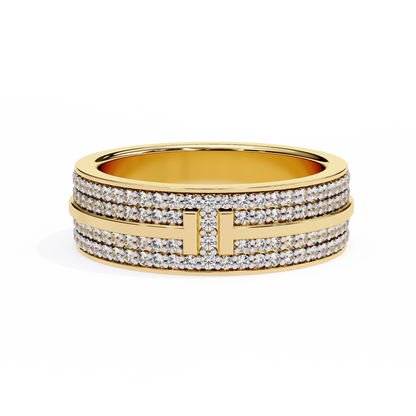 lab grown diamond | moissanite Jewellery Titanic Tiffany Lab Grown Diamond OR Moissanite Ring Yellow Gold 14K by Rabbito Jewels