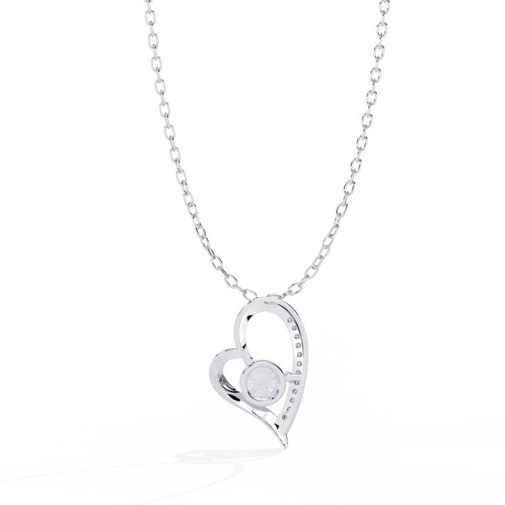 lab grown diamond | moissanite Jewellery Balloon Heart Lab Grown Diamond OR Moissanite Pendant by Rabbito Jewels