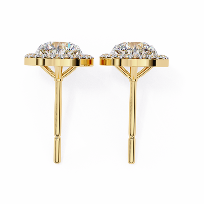 lab grown diamond | moissanite Jewellery Secret Glishi 0.40ct Lab Grown OR Moissanite Stud Earrings by Rabbito Jewels