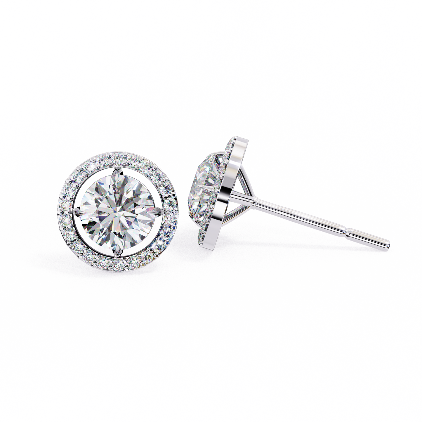 lab grown diamond | moissanite Jewellery Secret Glishi 0.40ct Lab Grown OR Moissanite Stud Earrings by Rabbito Jewels