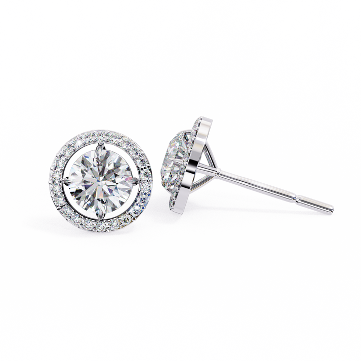 lab grown diamond | moissanite Jewellery Secret Glishi 0.40ct Lab Grown OR Moissanite Stud Earrings by Rabbito Jewels