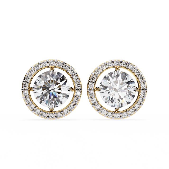 lab grown diamond | moissanite Jewellery Secret Glishi 0.40ct Lab Grown OR Moissanite Stud Earrings Yellow Gold 18K by Rabbito Jewels