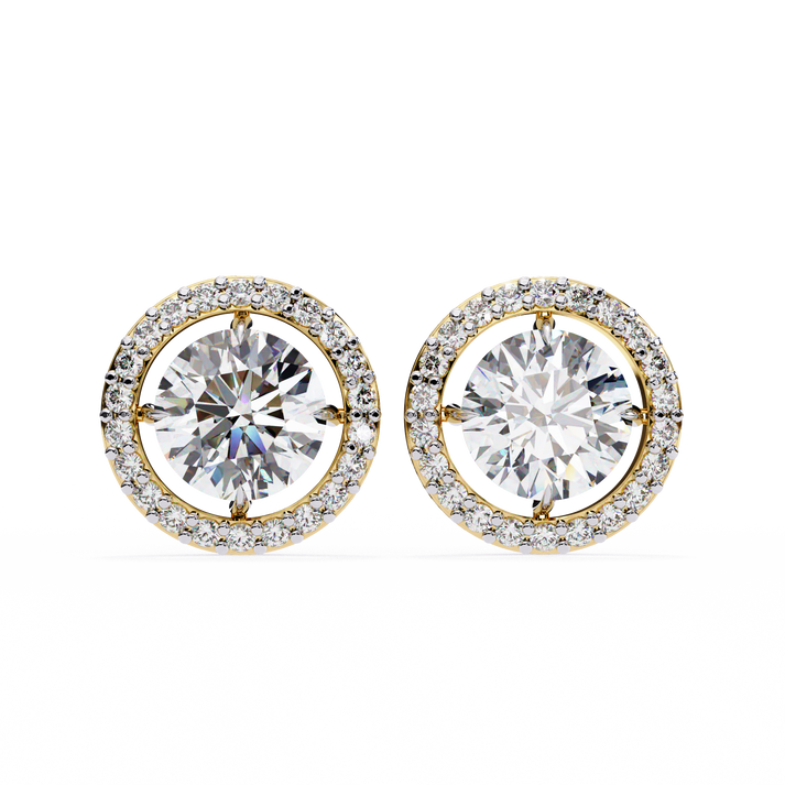 lab grown diamond | moissanite Jewellery Secret Glishi 0.40ct Lab Grown OR Moissanite Stud Earrings Yellow Gold 14K by Rabbito Jewels