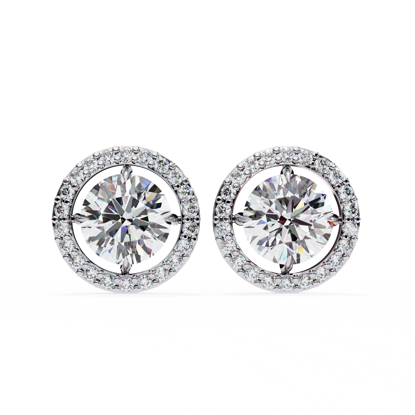lab grown diamond | moissanite Jewellery Secret Glishi 0.40ct Lab Grown OR Moissanite Stud Earrings Silver by Rabbito Jewels