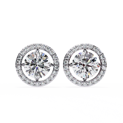 lab grown diamond | moissanite Jewellery Secret Glishi 0.40ct Lab Grown OR Moissanite Stud Earrings White Gold 14K by Rabbito Jewels
