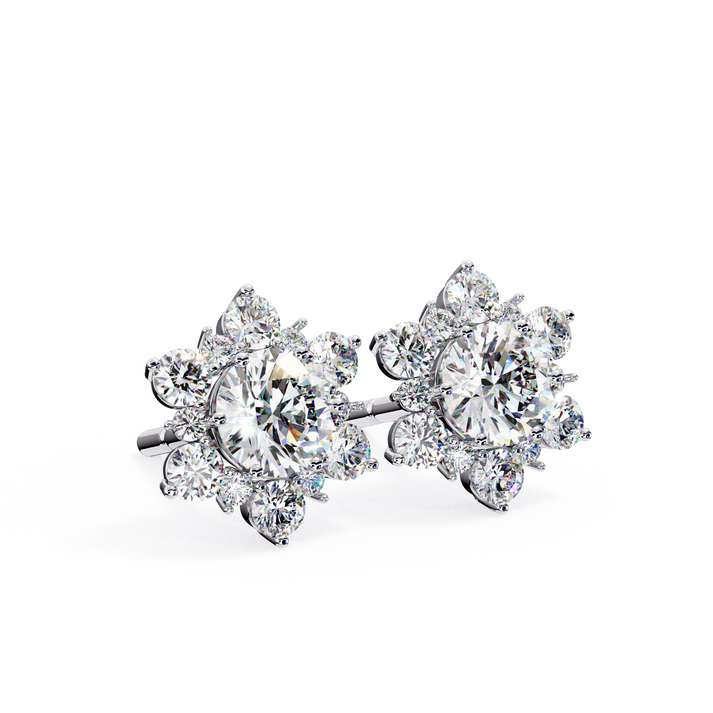 lab grown diamond | moissanite Jewellery Fairytale Shine Lab Grown Diamond OR Moissanite Earrings by Rabbito Jewels