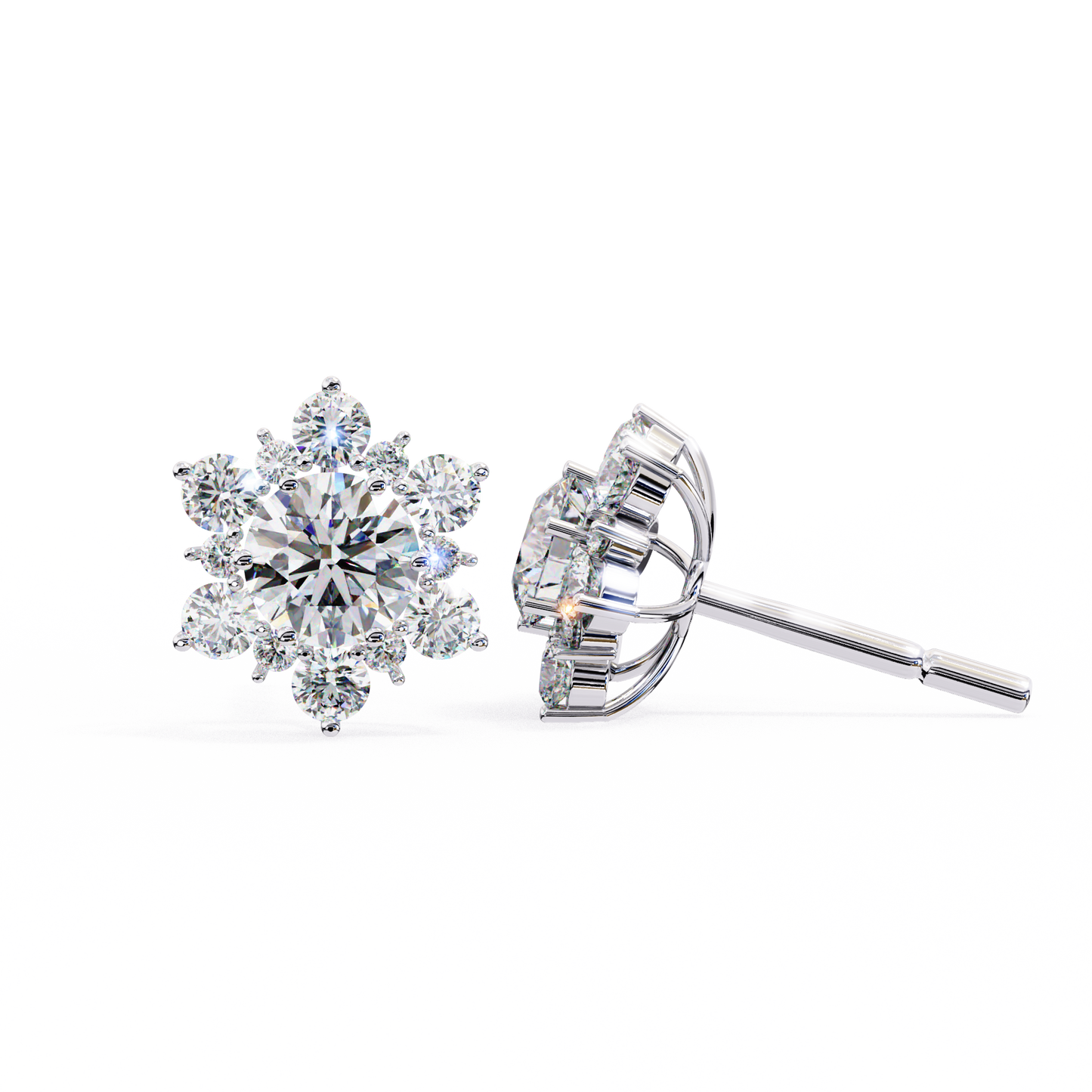 lab grown diamond | moissanite Jewellery Fairytale Shine Lab Grown Diamond OR Moissanite Earrings by Rabbito Jewels