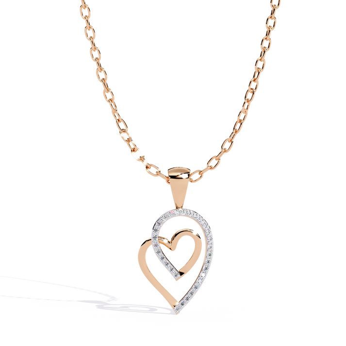 lab grown diamond | moissanite Jewellery Nine Love Lab Grown Diamond OR Moissanite Pendant Rose Gold 14K by Rabbito Jewels