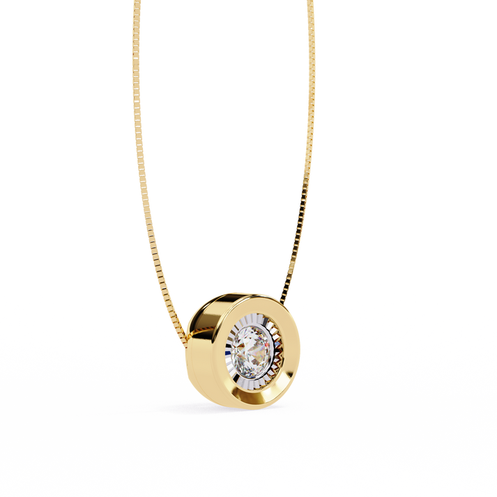 lab grown diamond | moissanite Jewellery Bezel Lab Grown Diamond OR Moissanite Pendant by Rabbito Jewels
