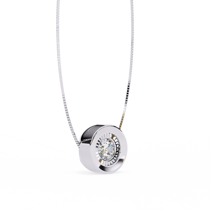 lab grown diamond | moissanite Jewellery Bezel Lab Grown Diamond OR Moissanite Pendant by Rabbito Jewels