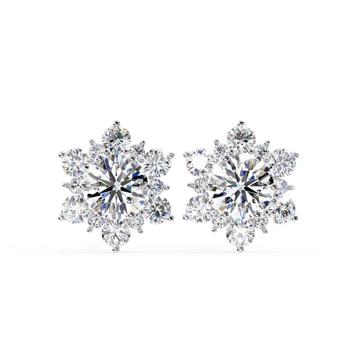 lab grown diamond | moissanite Jewellery Fairytale Shine Lab Grown Diamond OR Moissanite Earrings Silver by Rabbito Jewels