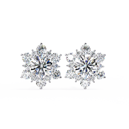 lab grown diamond | moissanite Jewellery Fairytale Shine Lab Grown Diamond OR Moissanite Earrings Silver by Rabbito Jewels