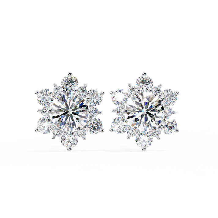 lab grown diamond | moissanite Jewellery Fairytale Shine Lab Grown Diamond OR Moissanite Earrings Silver by Rabbito Jewels