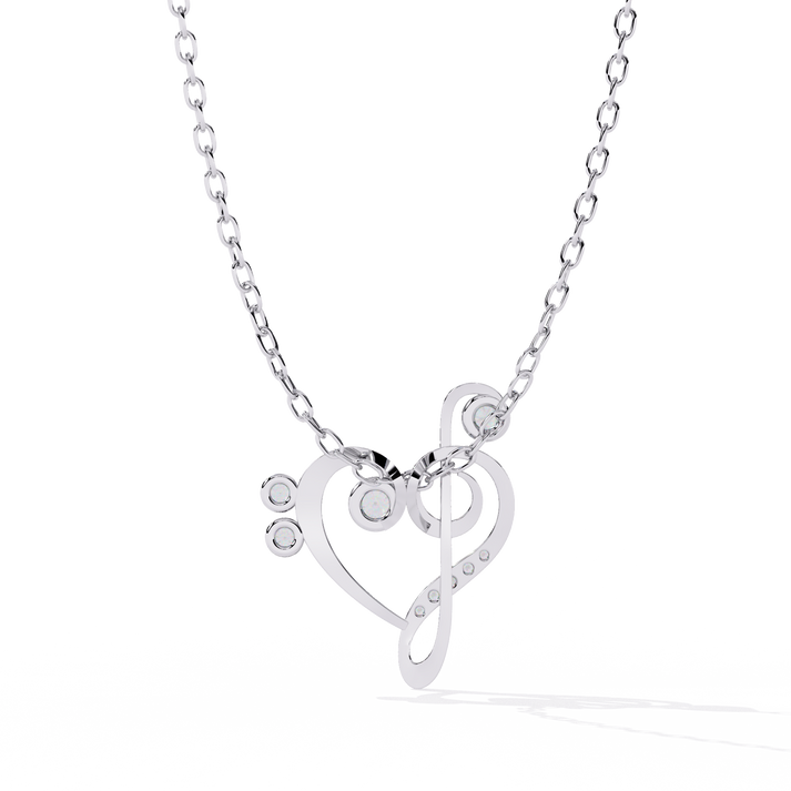 lab grown diamond | moissanite Jewellery Wavy Music Lab Grown Diamond OR Moissanite Pendant by Rabbito Jewels