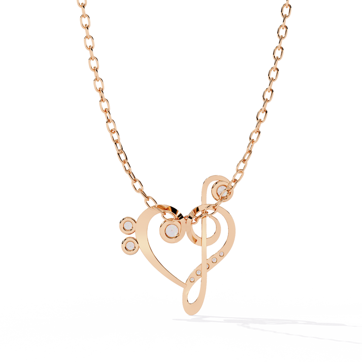 lab grown diamond | moissanite Jewellery Wavy Music Lab Grown Diamond OR Moissanite Pendant by Rabbito Jewels