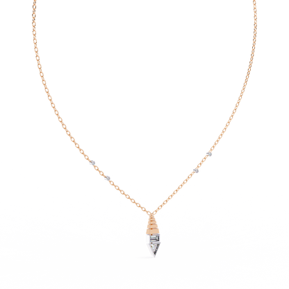 lab grown diamond | moissanite Jewellery Genevieve Lab Grown Diamond OR Moissanite Pendant Rose Gold 18K by Rabbito Jewels