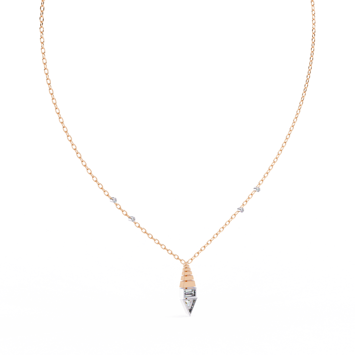 lab grown diamond | moissanite Jewellery Genevieve Lab Grown Diamond OR Moissanite Pendant Rose Gold 18K by Rabbito Jewels