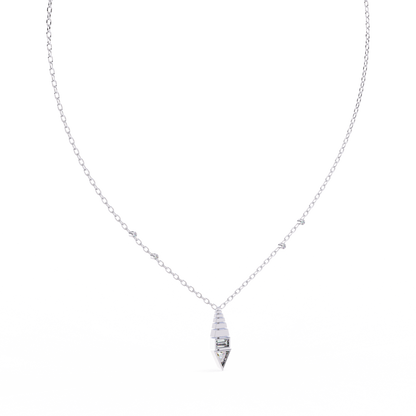 lab grown diamond | moissanite Jewellery Genevieve Lab Grown Diamond OR Moissanite Pendant White Gold 14K by Rabbito Jewels