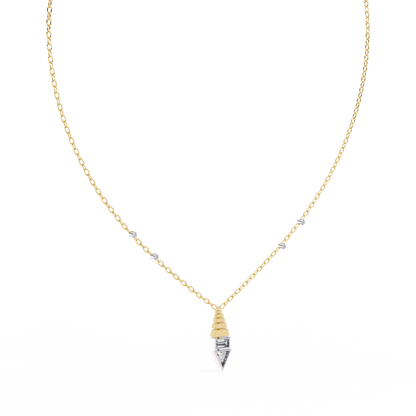 lab grown diamond | moissanite Jewellery Genevieve Lab Grown Diamond OR Moissanite Pendant Yellow Gold 18K by Rabbito Jewels