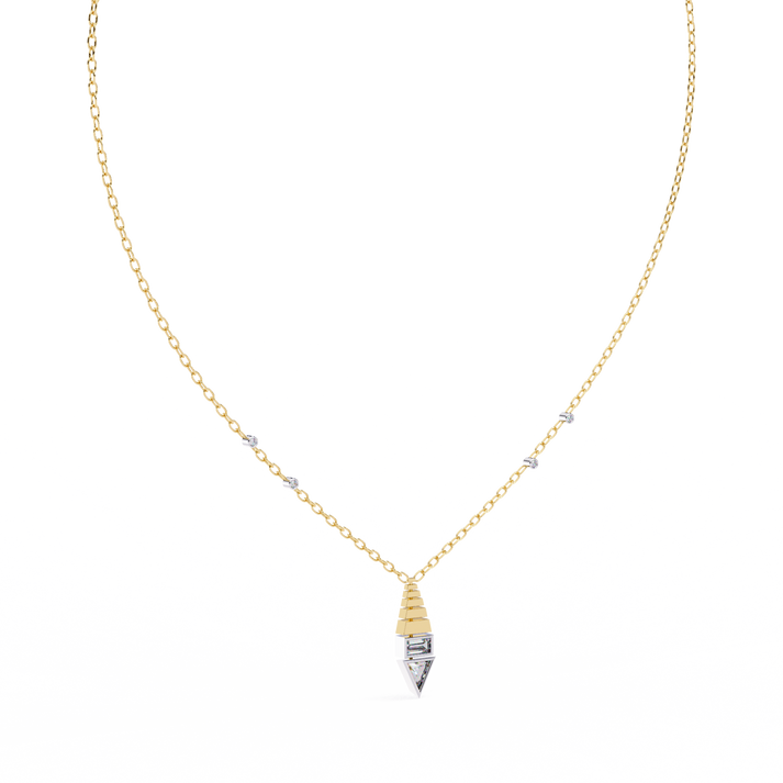 lab grown diamond | moissanite Jewellery Genevieve Lab Grown Diamond OR Moissanite Pendant Yellow Gold 18K by Rabbito Jewels