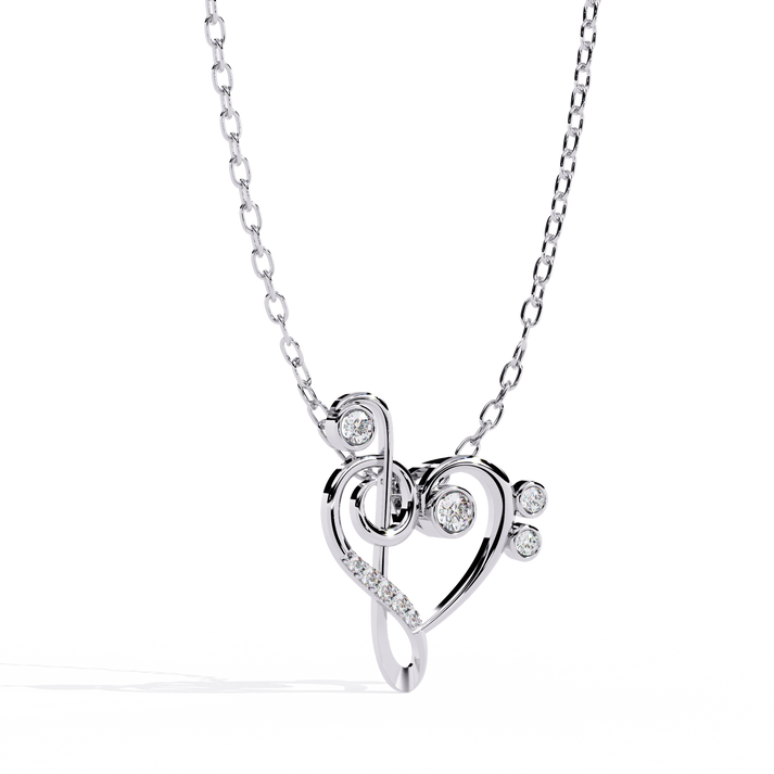 lab grown diamond | moissanite Jewellery Wavy Music Lab Grown Diamond OR Moissanite Pendant by Rabbito Jewels