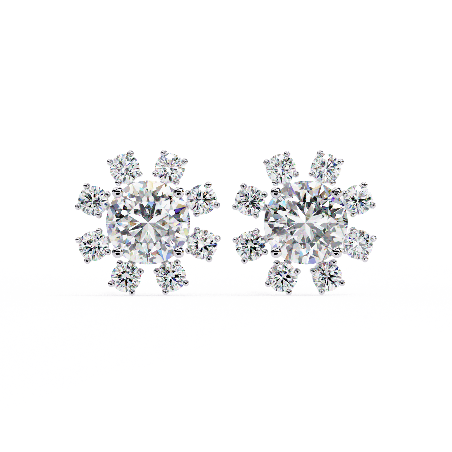 lab grown diamond | moissanite Jewellery Angel Breath Lab Grown Diamond OR Moissanite Earrings Rose Gold 18K by Rabbito Jewels