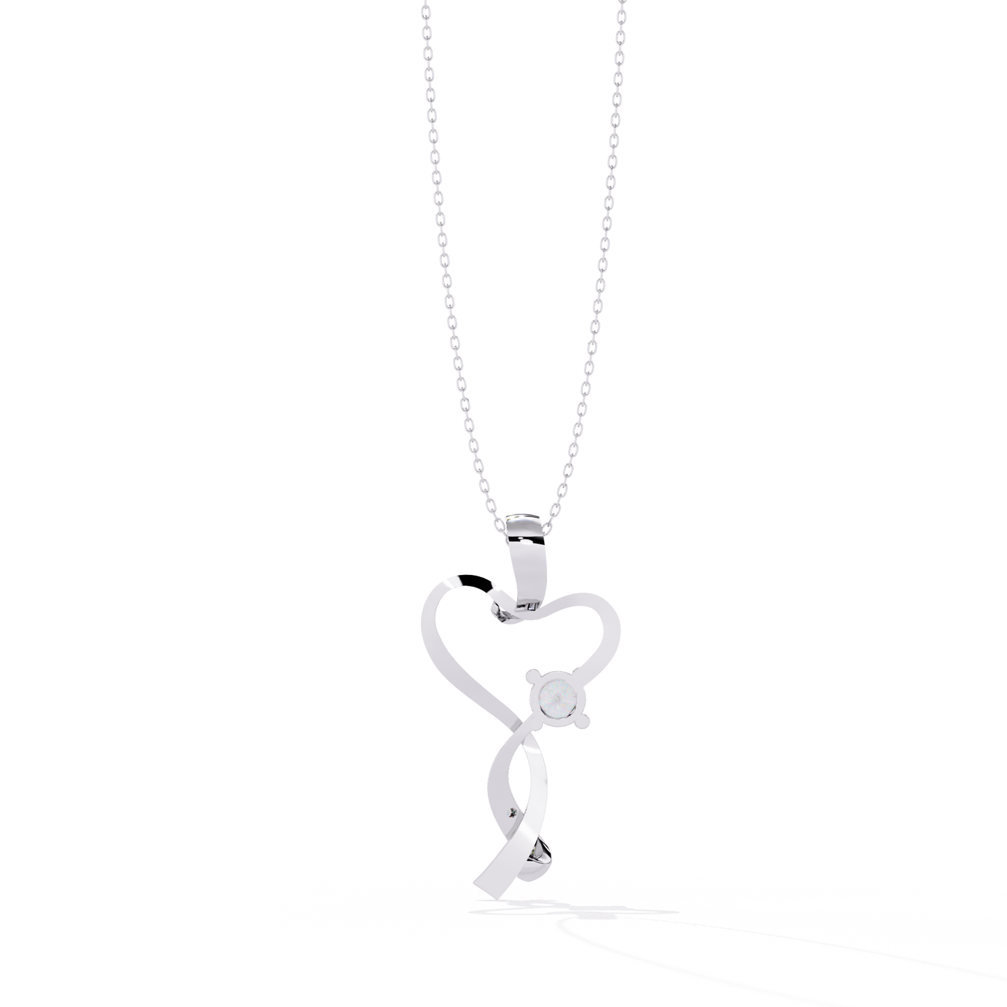 lab grown diamond | moissanite Jewellery Mecole Heart Lab Grown Diamond OR Moissanite Pendant by Rabbito Jewels
