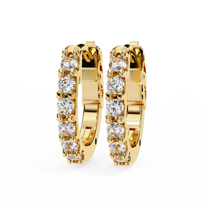 lab grown diamond | moissanite Jewellery Gilded Age Lab Grown Diamond OR Moissanite Earrings Yellow Gold 14K by Rabbito Jewels