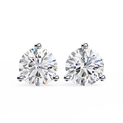 lab grown diamond | moissanite Jewellery Royal Whisper Lab Grown Diamond OR Moissanite Stud Earrings Silver by Rabbito Jewels