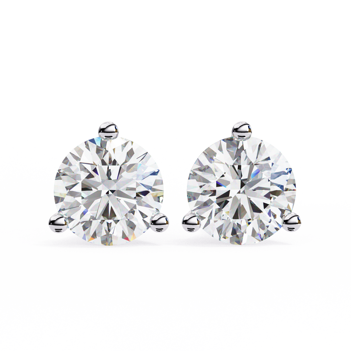 lab grown diamond | moissanite Jewellery Royal Whisper Lab Grown Diamond OR Moissanite Stud Earrings Silver by Rabbito Jewels