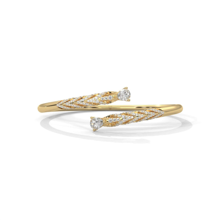 lab grown diamond | moissanite Jewellery Diva Lab Grown Diamond OR Moissanite Bracelet Yellow Gold 14K by Rabbito Jewels