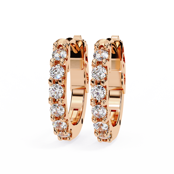 lab grown diamond | moissanite Jewellery Gilded Age Lab Grown Diamond OR Moissanite Earrings Rose Gold 14K by Rabbito Jewels