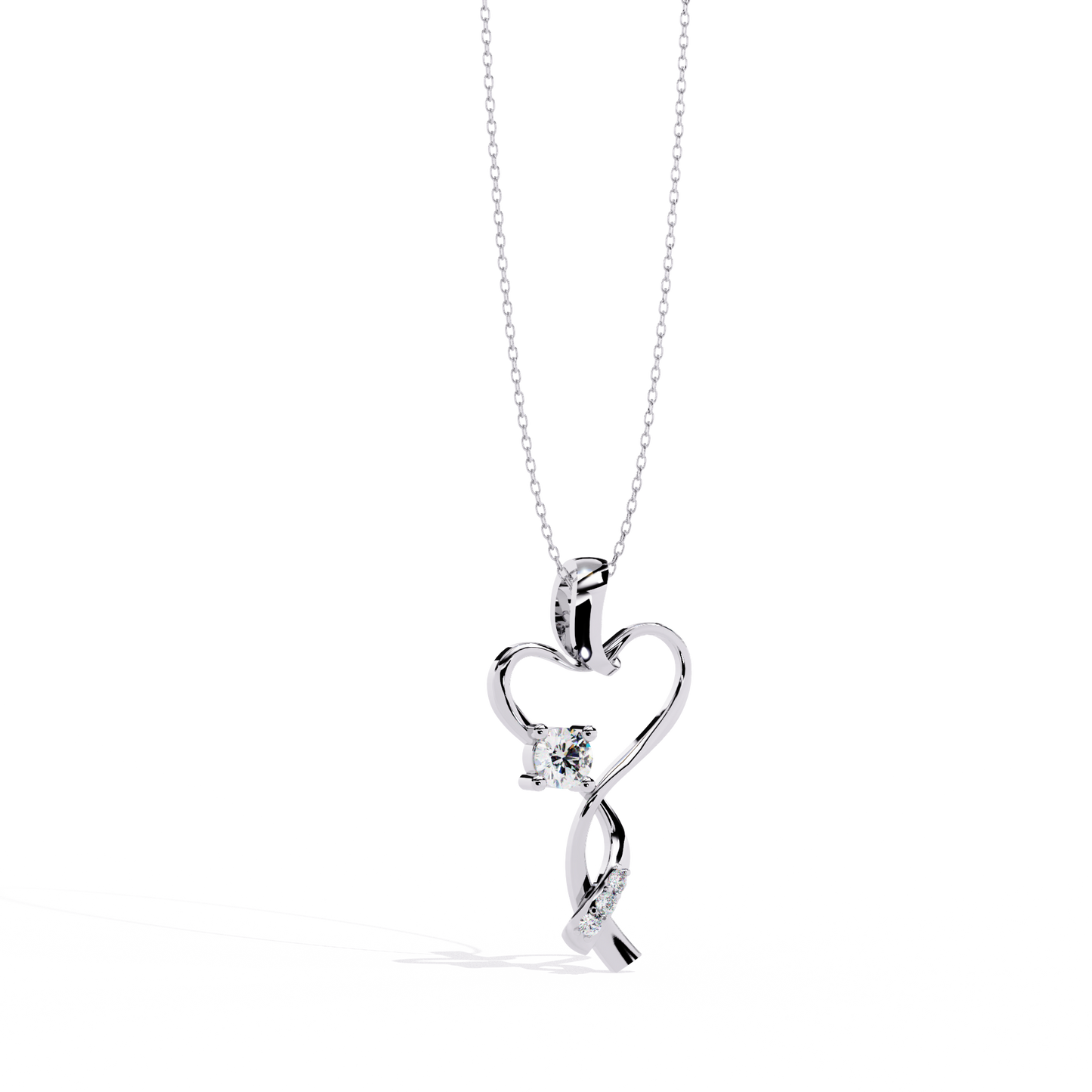 lab grown diamond | moissanite Jewellery Mecole Heart Lab Grown Diamond OR Moissanite Pendant by Rabbito Jewels