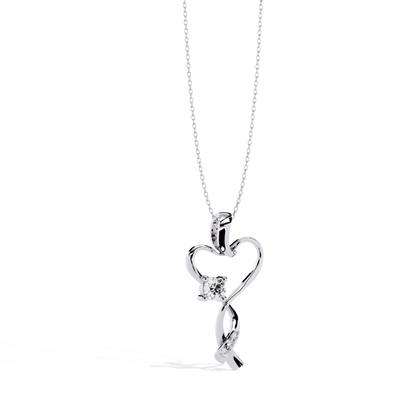 lab grown diamond | moissanite Jewellery Mecole Heart Lab Grown Diamond OR Moissanite Pendant by Rabbito Jewels